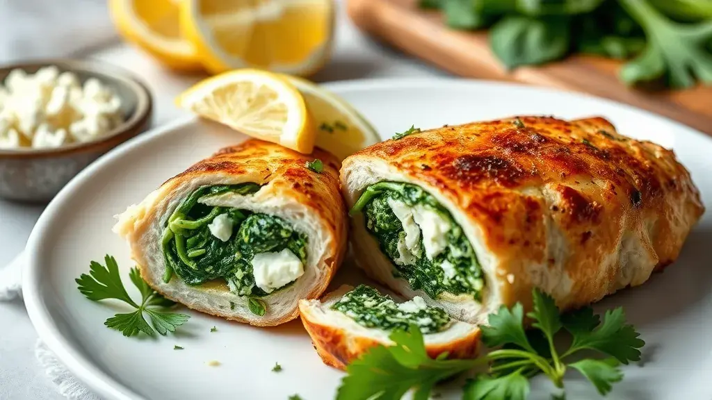 Spinach and Feta Stuffed Chicken Breast