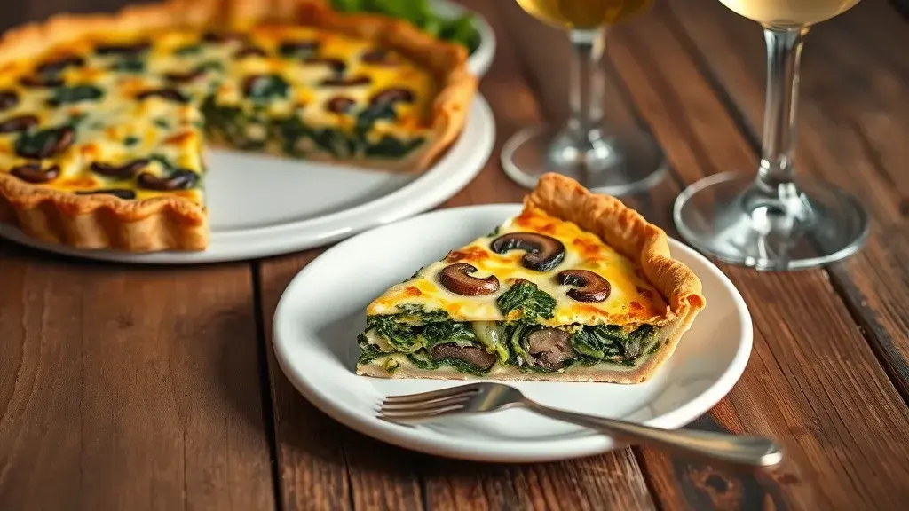 Spinach and Mushroom Quiche